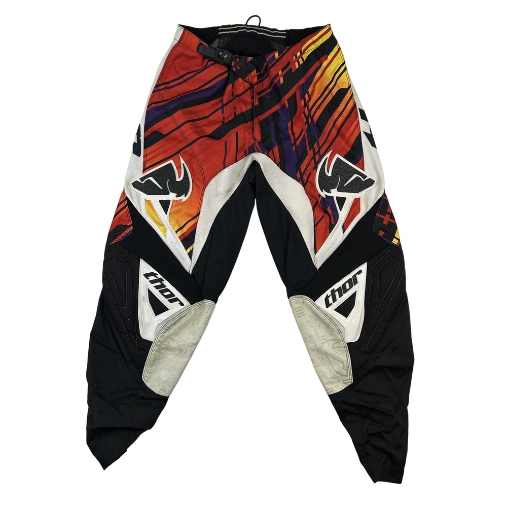 Thor Phase Motocross Pants Mens 32 EU 48‎ Off Road MX Enduro Race Orange Black